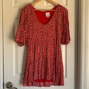 Skylar + Madison Floral Tiered Mini Dress